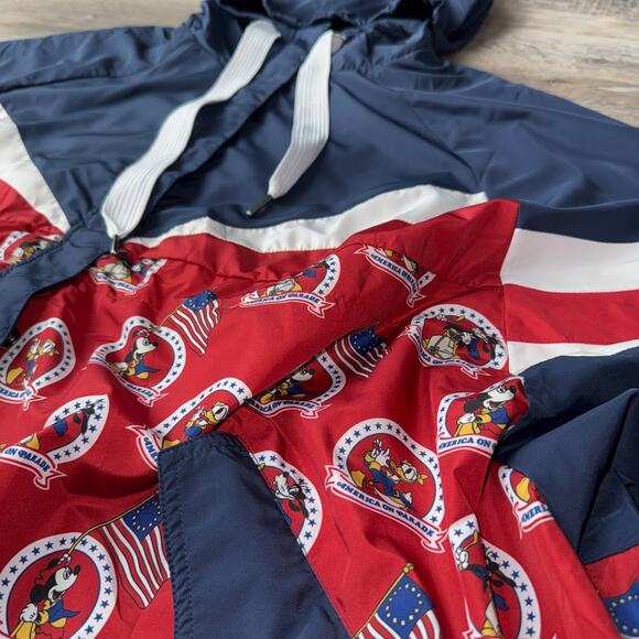 Walt Disney World 50th Vault Collection America On Parade Windbreaker Jacket 2X - Picture 5 of 11